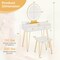 Costway Vanity Makeup Dressing Table W/ 3 Lighting Modes Mirror Touch Switch White